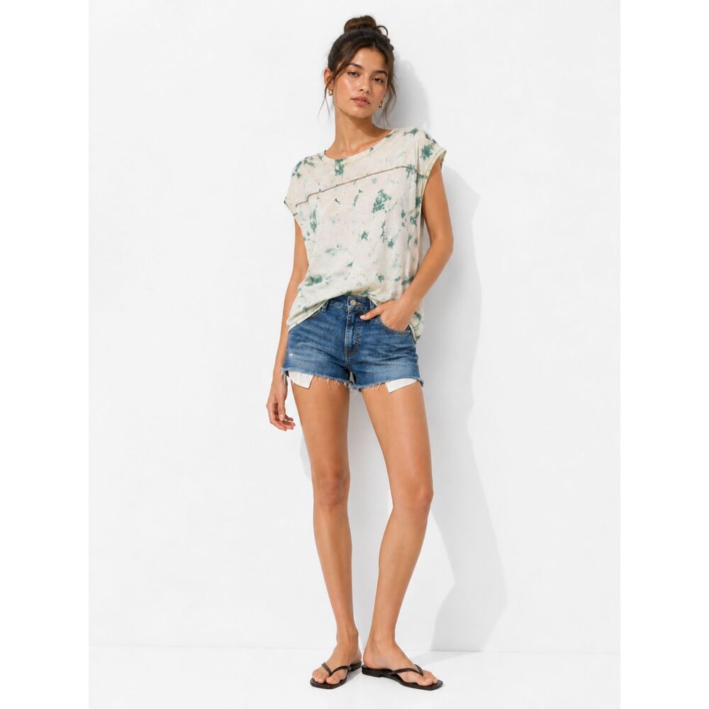 BDG Urban Outfitters NEW Tie Dye Oversized Muscle Tee Raw Edge Cotton Top S